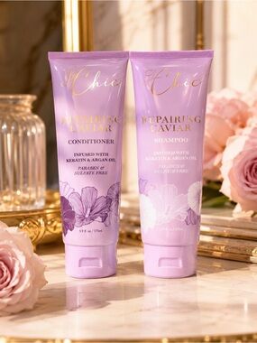 Le Chic Repairing Caviar Shampoo & Conditioner Set | Keratin & Argan Oil